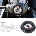 thumbnail image 6 of 350mm Suede Steering Wheel + Short Hub Adapter for 83-04 Ford Mustang / 89-92 Ford Ranger, 6 of 7