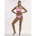 thumbnail image 2 of Celebrity Pink Women's Ribbed One Shoulder Bikini Top, Sizes XS-XXL, 2 of 6