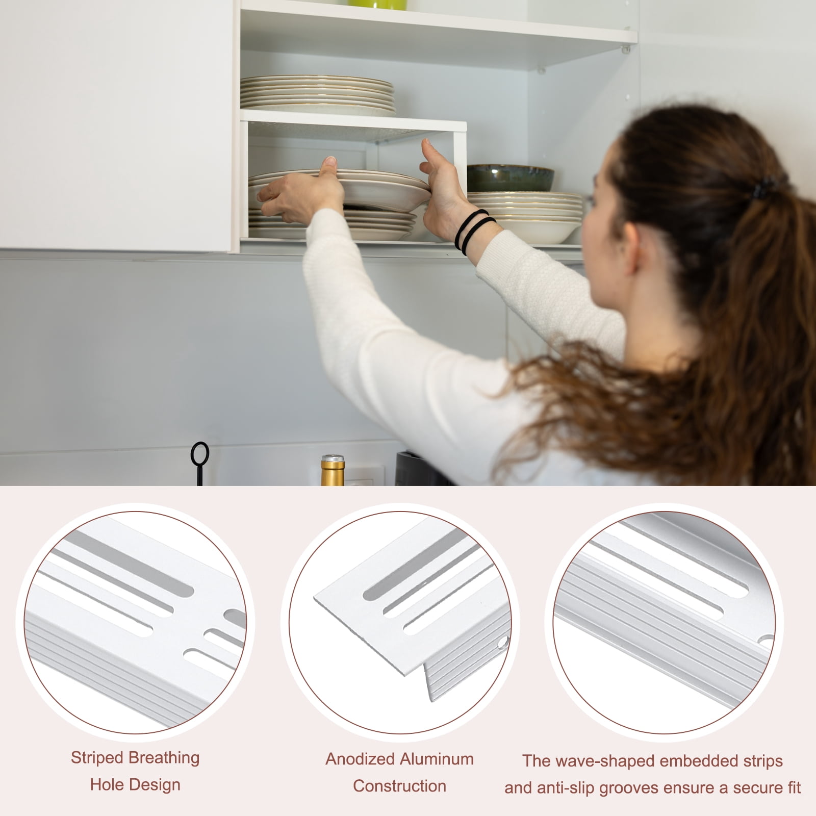 Uxcell 3 Pcs Door Air Vent Cover, 12 x 1.2 (Outer Dimensions) Inch Aluminum Louvered Ventilation Grille Rectangle Toe Kick Vent with Mounting Screws for Shoe Cabinet Wardrobe, Silver