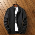 thumbnail image 2 of uikmnh Winter Jacket,Solid Color Men'S Casual Reflective Zipper Outdoor Sport Hoodie Cardigan Pure Color Plus Size Coat Size:3XL, 2 of 3