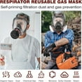 thumbnail image 5 of Gas Masks Survival Nuclear and Chemical - Reusable Full Face Respirator Gas Mask with Activated Carbon Filter, 5 of 6