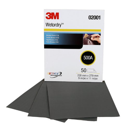 7 SHEETS 9 X 11in 413Q  FREE SHIP 3M BRAND 400 GRIT WETORDRY SANDPAPER 