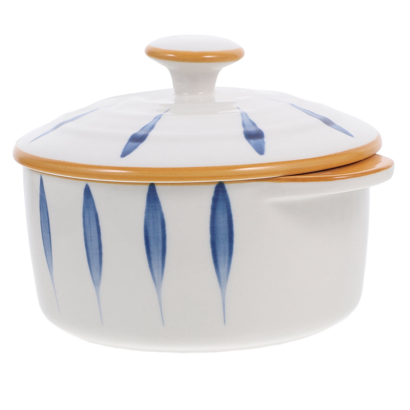 LEORX 1pc Ceramic Bowl Delicate Fruit Bowl Home Salad Bowl Dish Pan for Home Decor
