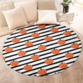 thumbnail image 4 of Fall Pumpkins Pattern Round Blanket,Comfortable Soft Flannel Throw Blanket,All Season,Warm Lightweight Blankets for Sofa Bed Couch Living Room Chair 60"x60", 4 of 5