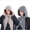 grey+khaki, variant on 2-Pack Winter Knit Balaclava Hat with Scarf,Warm Neck Warmer & Ear Cover for Women & Men