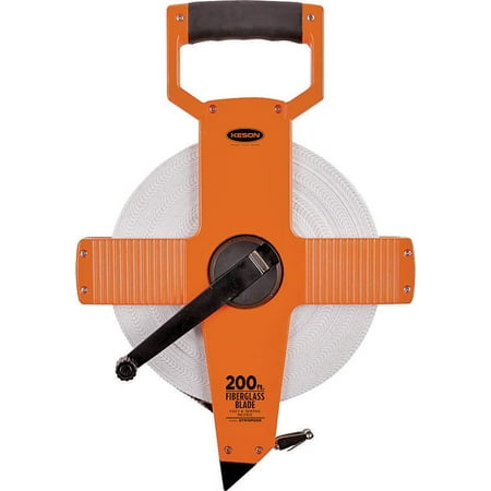 Keson OTR Open Reel Measuring Tape, 200 ft L X 3/8 in W, Fiberglass