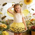 thumbnail image 5 of JAJAHO Kids Bee Dress Up Outfits For Girl Tutu Mesh Layered Mini Skirts With Wings Hairband 3 Piece Set For Party Performance Soft Dresses, 5 of 7