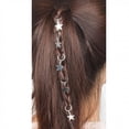thumbnail image 3 of Women Hip-Hop Braid Hand Cross Shell Star Ring Hair Clips Accessory 5PC, 3 of 9