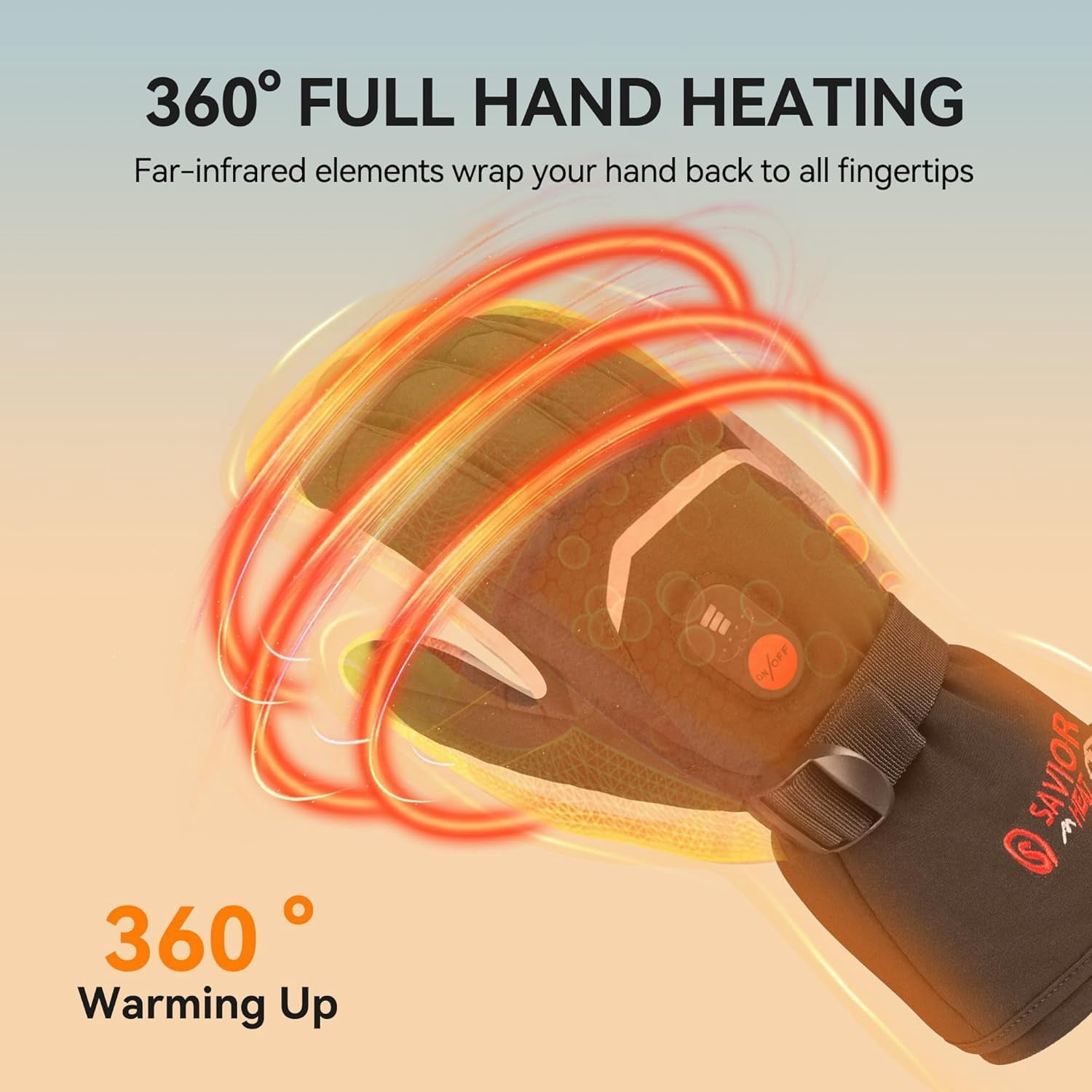 SAVIOR HEAT Heated Gloves Electric Rechargeable Battery Men Women 7.4V Heating Gloves Winter Ski Motorcycle Work Snowboarding Hunting Hiking Camping Walking