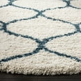 thumbnail image 3 of SAFAVIEH Hudson Arline Geometric Shag Area Rug, Ivory/Slate Blue, 5' x 5' Round, 3 of 8
