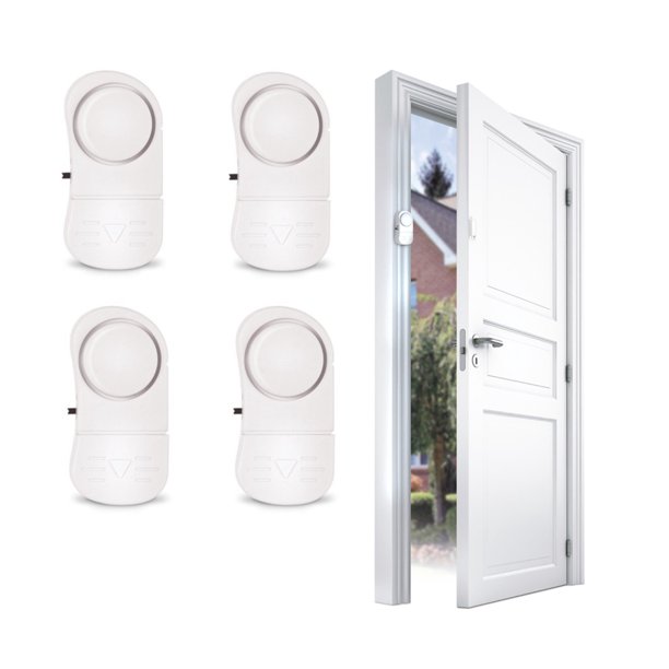 Sonic Alarm System Kit 4 Pack Window Doors with Alarm and Chime Mode