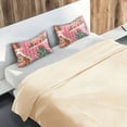 thumbnail image 5 of Yayeee Pillowcase Queen Size Set of 2 Satin Wrinkle Resistant Pillow Case, Brown Gingerbread Houses, 5 of 8