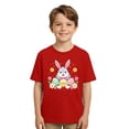 thumbnail image 6 of Shadoumai Kids Easter Shirts Girls Easter's Day Letter Graphic Printed Crewneck Short Sleeve T Shirts Fashion Casual Vacation Tops Girls Summer Tops T-Shirts, 6 of 7