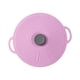 thumbnail image 5 of Tapa de silicona reutilizable para olla con asa, sello hermético, cubierta de silicona para tazón. Violeta 23cm, 5 of 9