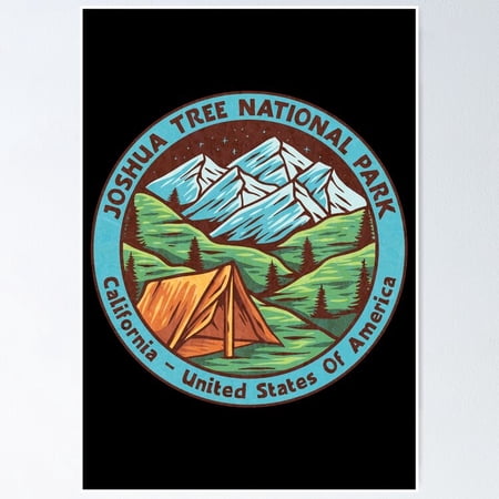 Joshua Tree National Park Camping UNFRAMED Poster, 16x24