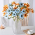 thumbnail image 5 of Nvzi 5 piezas de flores artificiales de tacto real para decoración del hogar, oficina, boda, arreglo floral (azul, 26,7 pulgadas de largo), 5 of 5