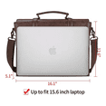 thumbnail image 3 of Maletin Porta Laptop 15.6 Pulgadas De Cuero Cafe Malubero Malu2181, 3 of 3