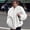 White, variant on Women Faux Fur Coat Long Sleeve Lapel Open Front Jacket Warm Fluffy Short Outwear