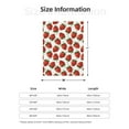 thumbnail image 4 of Throw Blanket for Couch Sofa and Bed, strawberries print Super Soft Plush Throw Blanket, Fuzzy Cuteness Comfy Warm Washable Flannel Blanket & Throws for All Season 40"x30", 4 of 5