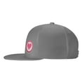 thumbnail image 3 of ZICANCN Pink Heart Valentine Love Baseball Caps, Trucker Hats for Men And Women, Adjustable Breathable Flat Caps, Gray, 3 of 8