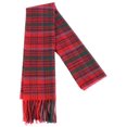 thumbnail image 4 of Locharron of Scotland Bowhill Grant Modern Lambswool Scarf - Red, 4 of 4