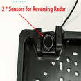 thumbnail image 4 of 12V 4 LED Car Rear View Camera with Radar Sensor for Parking European License Plate Holder Frame Universal Accessories, 4 of 5