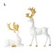 thumbnail image 3 of Advancent Estatuilla de ciervo hecha a mano de accesorios para el hogar de moda mundial de resina para materiales exquisitos estatua de ciervo Decoración del hogar blanco L, 3 of 6