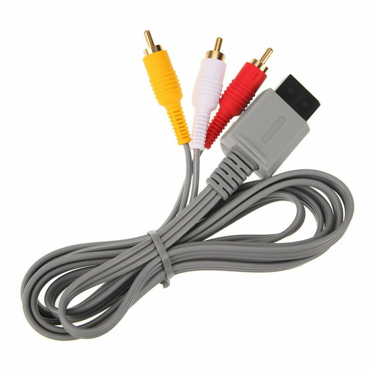 Jedihra 6FT AV Component Cable for Nintendo Wii/Wii U RCA Audio Video HD  Cord-1 Pack