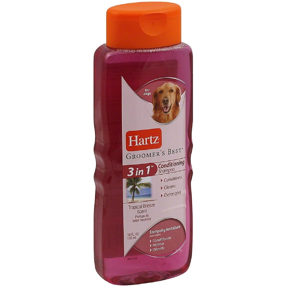 Hartz Groomers Best 3 in 1 Conditioning Shampoo for Dogs 18 oz (Pack of