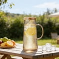thumbnail image 4 of Apmemiss Clearance European-Style Concise Water Bottle Exquisite Heat-Proof Tea Pot with Lengthway Striped Large-Capacity Water Bottle for the Living Room, 4 of 6