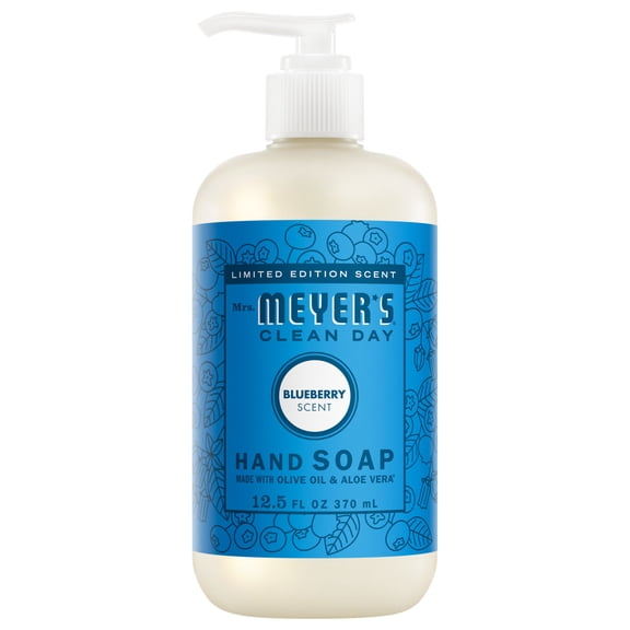 Mrs. Meyer’s Clean Day Hand Soap, Blueberry Scent, 12.5 Fl Oz Bottle