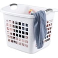 thumbnail image 6 of Saedy 4 Pack Large Plastic Laundry Baskets, White Clothes Hamper for Laundry, 6 of 7