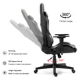 thumbnail image 3 of Gaming Chair with Zodiac Star Sign, Gemini Astrology Logo Ergonomic Computer Chair with Headrest Lumbar Support Recliner Height Adjustable Swivel Office Desk Chair, Constellation, 3 of 7