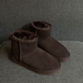 thumbnail image 1 of Botas de nieve, botas de mujer, botas cortas de piel de vaca, botas de nieve para hombre, 1 of 6