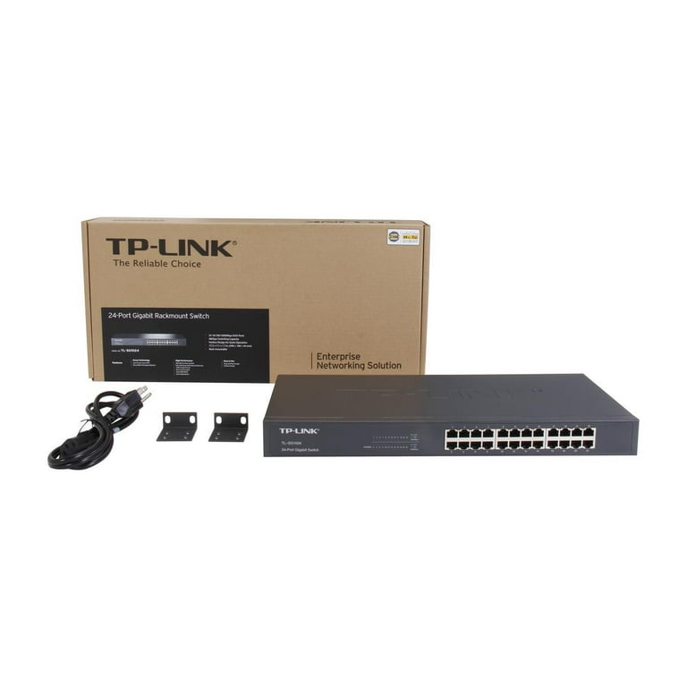TP-Link 24 Port Gigabit Ethernet Switch | Plug and Play | Sturdy Metal  w/Shielded Ports | Rackmount | Fanless | Limited Lifetime Protection |