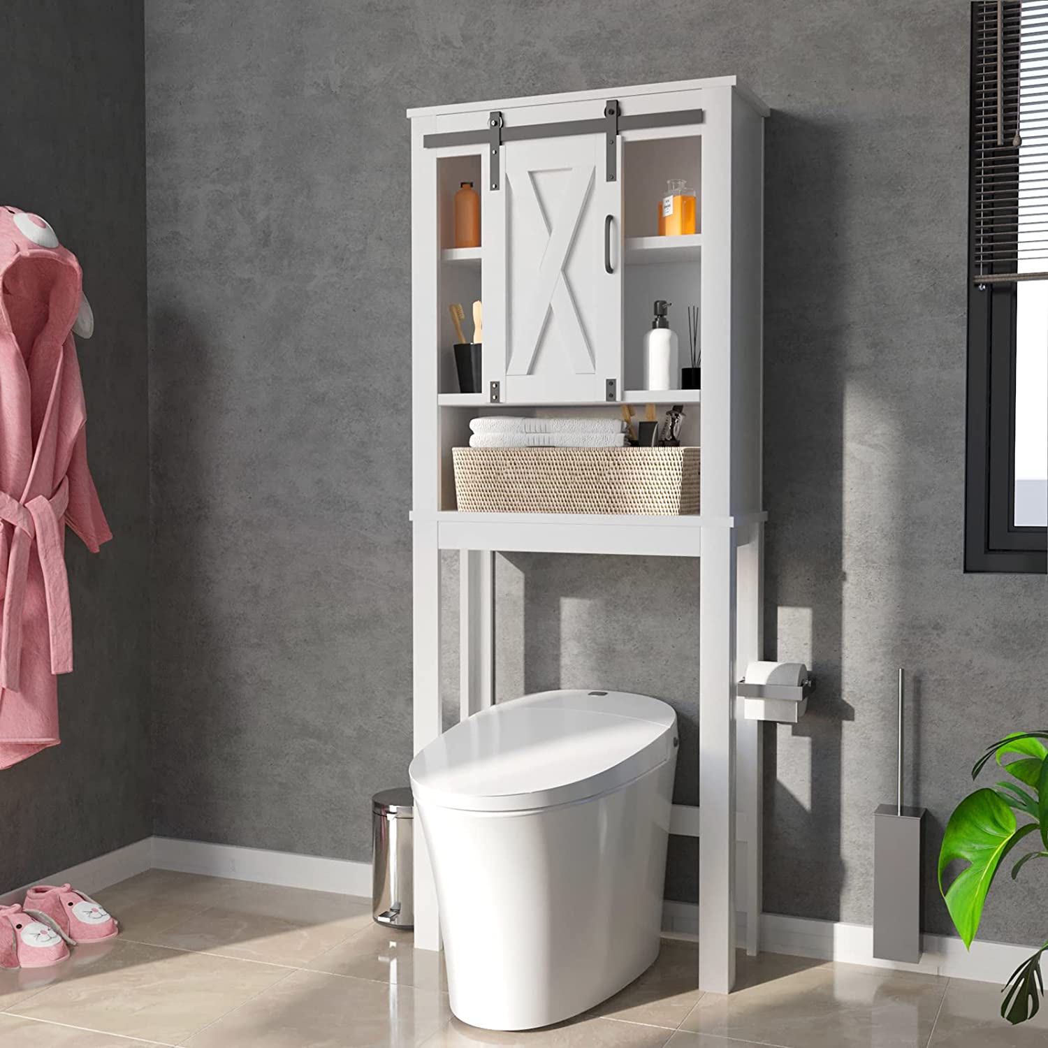 ChVans Farmhouse Over Toilet Bathroom Freestanding Over The