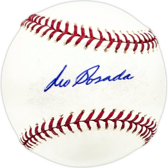 Leo Posada Autographed Official MLB Baseball KC A's SKU #229813