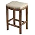thumbnail image 3 of Cortesi Home Logan Counter Stool in Beige Linen, 24", 3 of 6
