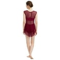 thumbnail image 4 of IBTOM CASTLE Women Lyrical Dance Dress Tank Bodysuit Cut Out Front Ballet Leotard Morden Contemporary Dancewear XL Wine Red, 4 of 8