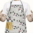 thumbnail image 2 of Cute Cartoon Dog Apron-Garden Aprons for Women with Pockets-Cotton Linen Waterproof Kitchen Cooking Gardening Aprons Adjustable for Kitchen,Cooking,BBQ and Salon 33x27 Inch, 2 of 7