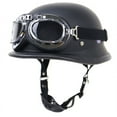 thumbnail image 4 of Casco de acero para motocicleta, casco retro para motocicleta, casco Harley para montar al aire libre, medio casco con gafas, 4 of 6