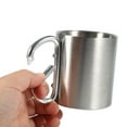 thumbnail image 3 of BuyWeek Tasse en Acier Inoxydable Ultra-Durable Antirouille et Tasse à Thé avec Poignée pour la Randonnée, le Camping, la Randonnée, 3 of 8