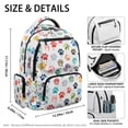 thumbnail image 5 of FUIALDOLG Diverse Paw Print Designs School Bag with Multi-Pocket, Lightweight Durable 17 Inch Bookbag for Daily Use Travel, 5 of 10