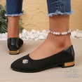 thumbnail image 4 of Women's Wide Width Flat Shoes Pointed Toe Suede Slip On Office Ballet Flats Black 9, 4 of 7