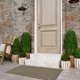 thumbnail image 4 of Alfombrilla de bienvenida lavable LEEVAN para exteriores, color blanco y negro, 4 of 7