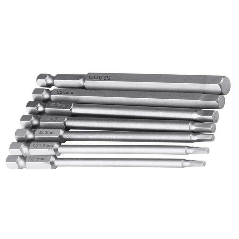 100mm Length Metric Hex Head Allen Wrench Drill Bit Magnetic Hex