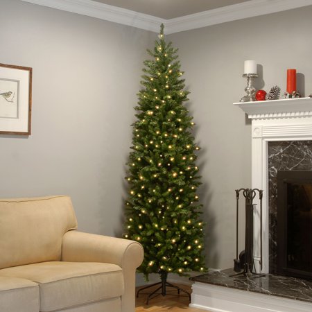7' Prelit Slim Kingswood Fir Artificial Christmas Tree White Lights - National Tree Company
