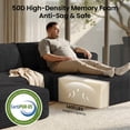 thumbnail image 6 of BELHOME 108" U-Shaped Sectional Sofa Boneless Couch, Modular Cloud Couch 50D High-Resilience Foam Compression Sofa, No Assembly Required, Corduroy Deep Seat Sofa for Living Room Apartment, 6 of 10