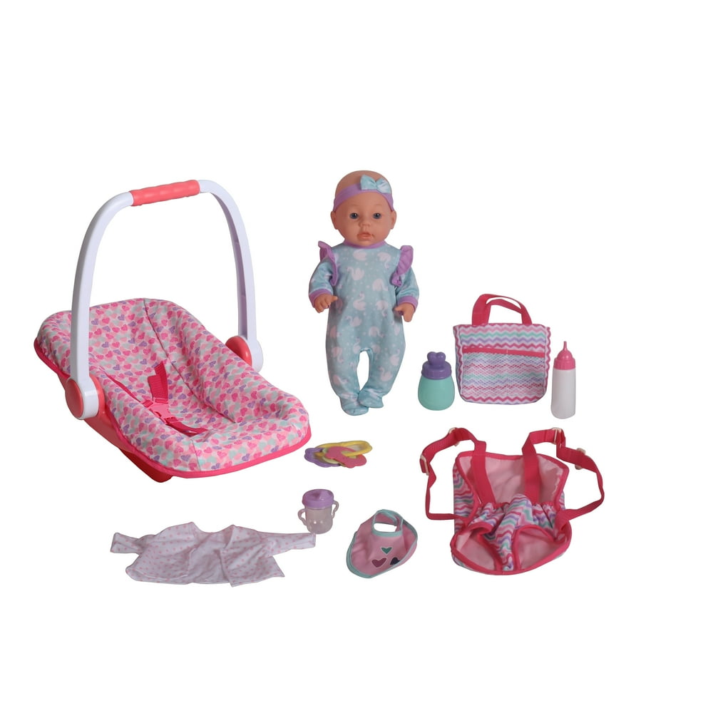 Dream Collection 16" Baby Doll with Carrier & Accessories