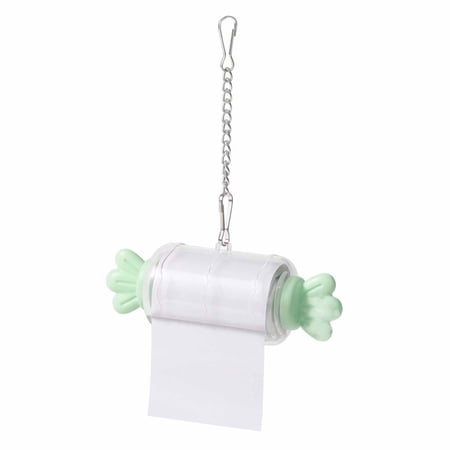 Parrot Rolling Paper Foraging Chew Toy Safe Natural Bird Cage Accessories Interactive Bird Enrichment Toy for Cockatiels Conures Budgies Small Parrots Green
